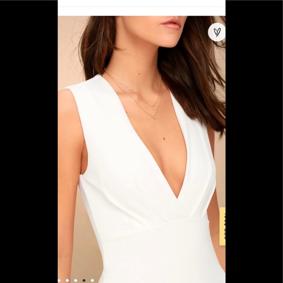 LULU”S “Cocktail Hour wrap dress” in WHITE - Picture 2 of 9